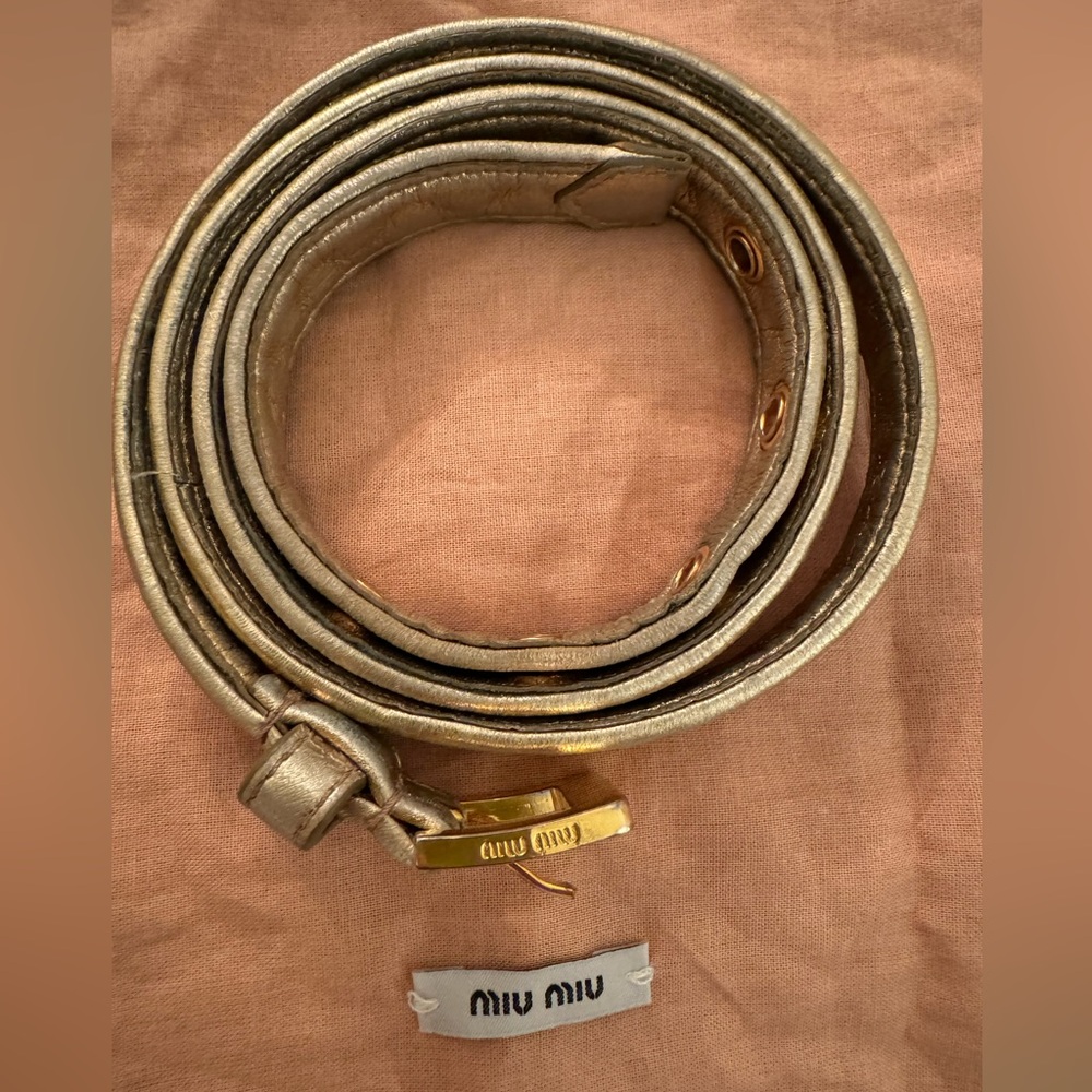 Miu Miu Gold Belt EUC